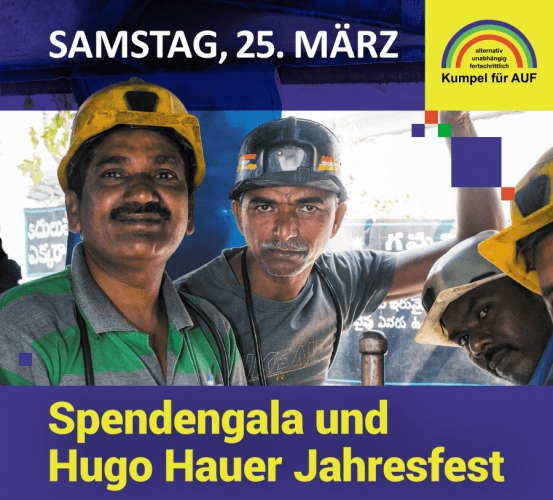 Spendengala zur 3. Internationalen Bergarbeiterkonferenz