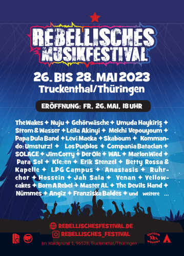 Vorbereitungstreffen Rebellisches Musikfestival und aktueller Flyer