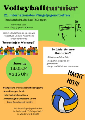 Jetzt anmelden zum Volleyballturnier auf dem Pfingstjugendtreffen!