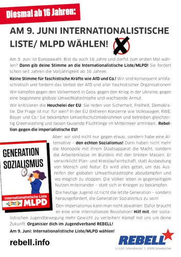 Erstwähleraufruf des REBELL erschienen!