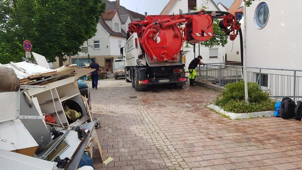 Hilfseinsatz in Günzburg nach der Hochwasserkatastrophe