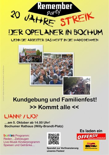 Einladung zu 20 Jahre Opel-Streik