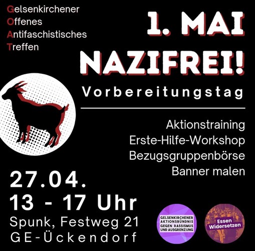 Gelsenkirchen: Vorbereitungstag für Antifa Protest am 1. Mai