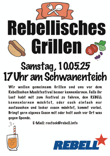 Rostock: Rebellisches Grillen zum Kennenlernen für das Rebellische Musikfestival