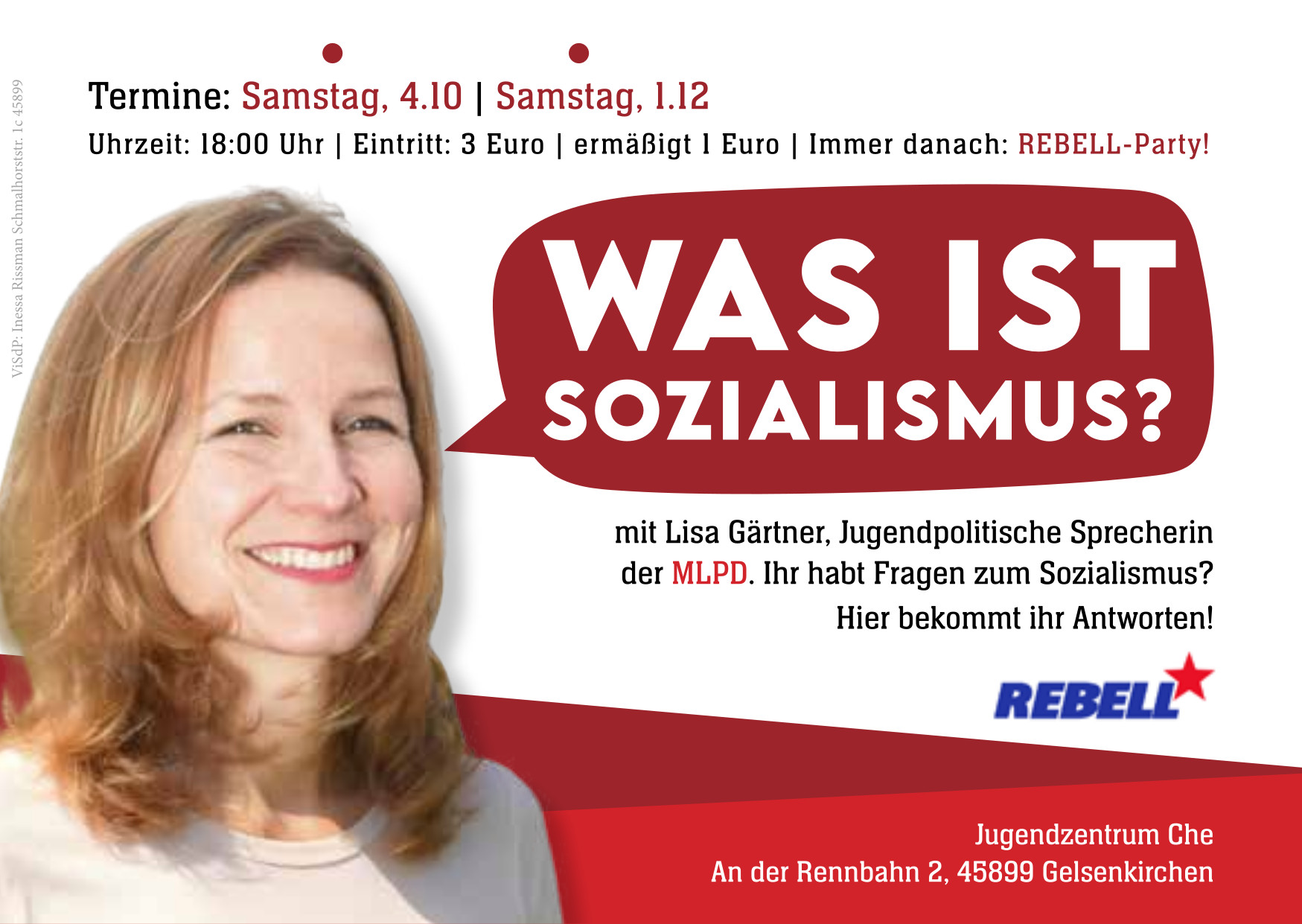 Diesen Samstag: Was ist Sozialismus? Mit Lisa Gärtner – ACHTUNG: Uhrzeit geändert!