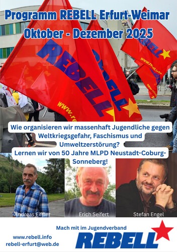 Programm REBELL Erfurt-Weimar Oktober – Dezember 2025 (Aktualisiert)