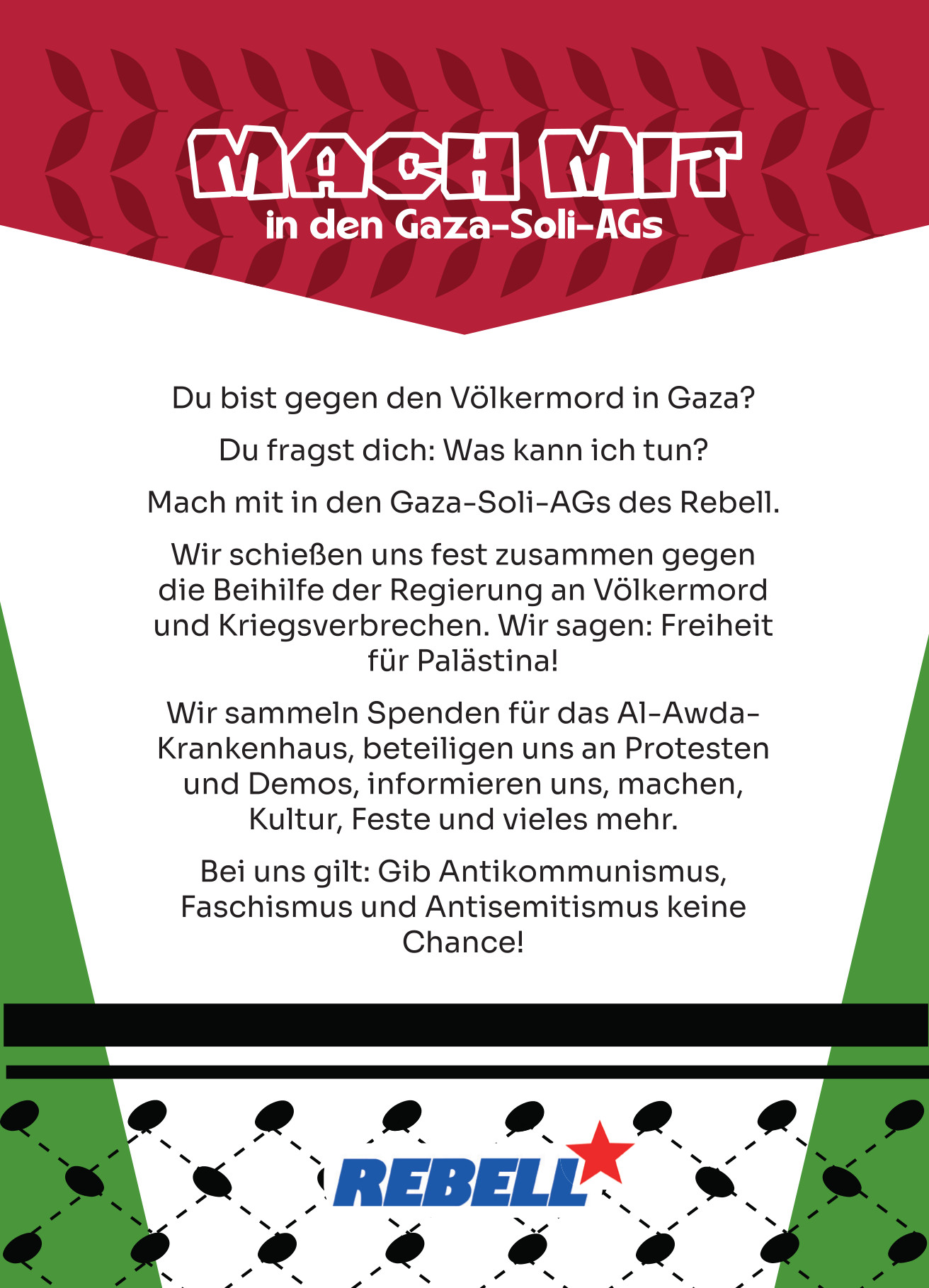 Die Mitmachkarte für die Gaza-Soli-AGs