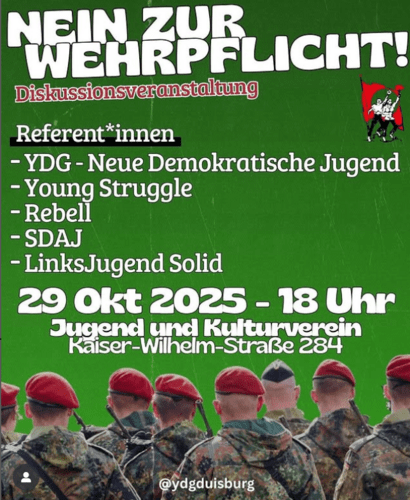 Bericht von der Podiumsdiskussion: Nein zur Wehrpflicht!
