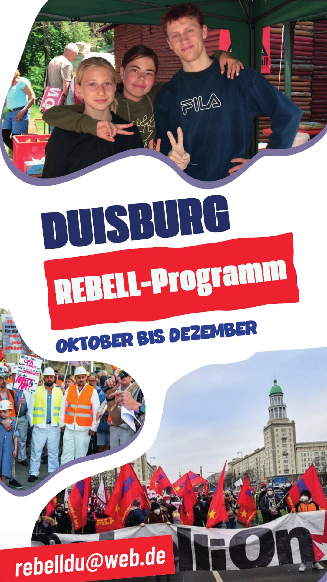 Programm REBELL Duisburg November – Dezember 2025