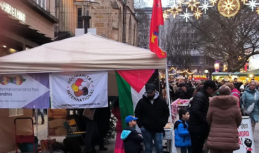 1500 Euro bei Gaza-Soli-Aktion auf dem Essener Weihnachtsmarkt gesammelt