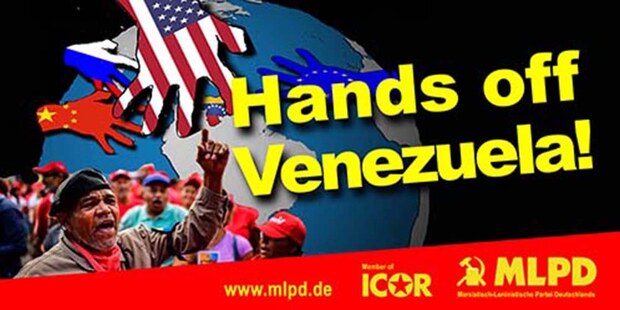 Erklärung des Zentralkomitees der MLPD: Protest gegen den faschistischen Angriff und Staatsstreich der USA in Venezuela! Hände weg von Venezuela!