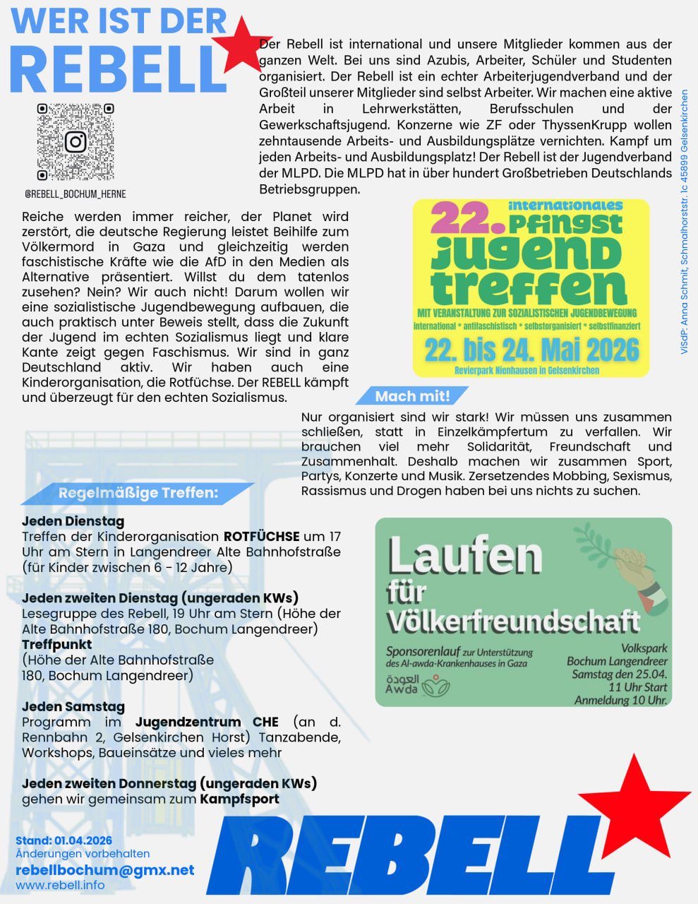 Bochum: Unser REBELL-Programm von April bis Juni