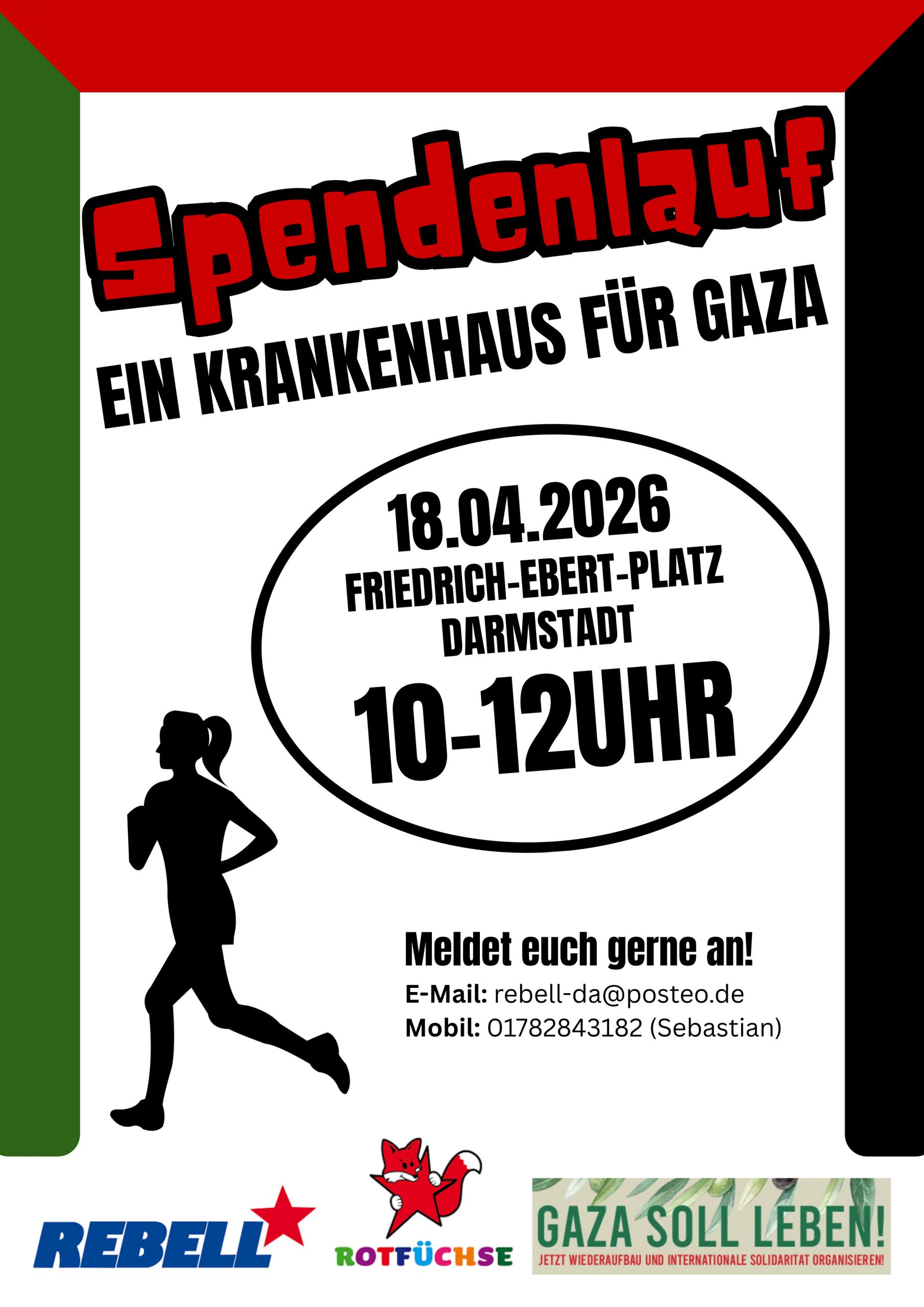 Darmstadt: Kommt diesen Samstag zum Spendenlauf für Gaza!