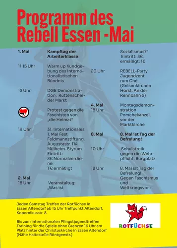 Essen: Unser REBELL-Programm im Mai