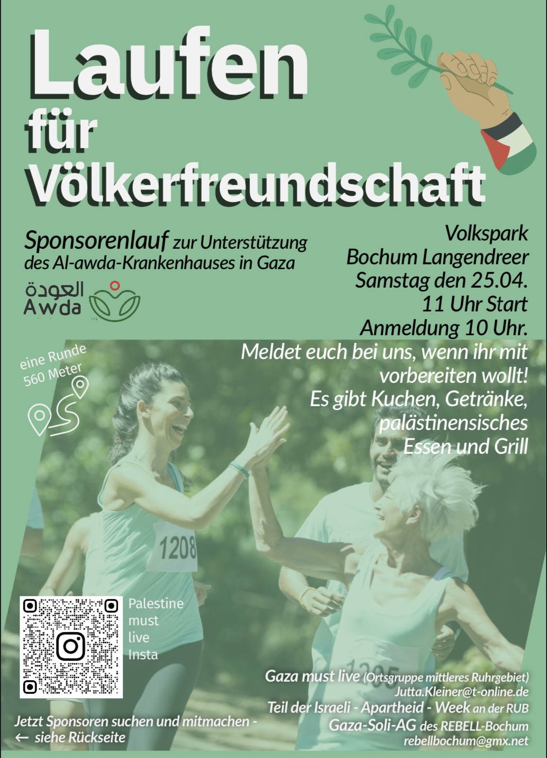 Bochum: Sponsorenlauf im Volkspark Langendreer am 25. April