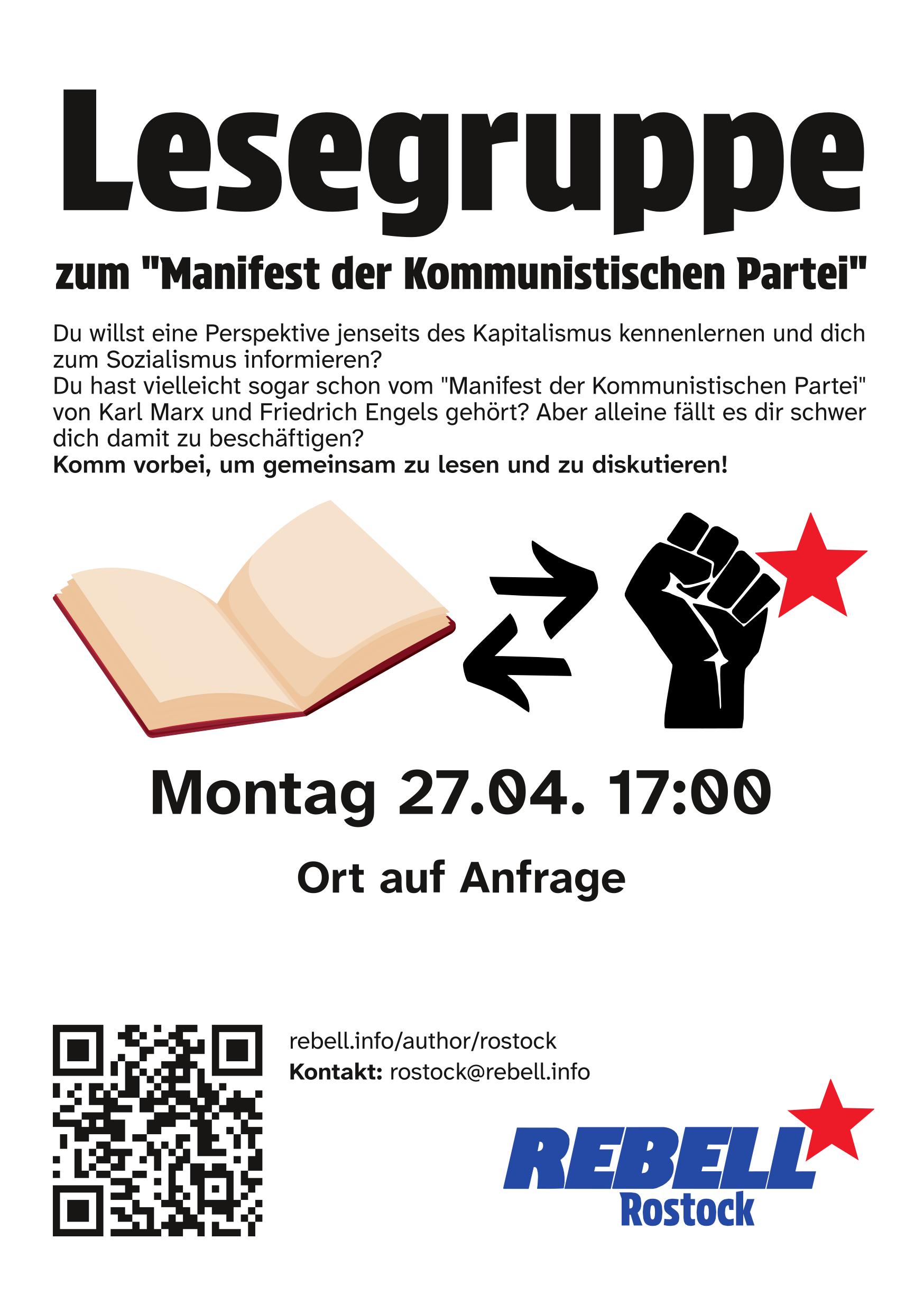 Rostock: Lesegruppe zum „Manifest der Kommunistischen Partei“ 📖🚩