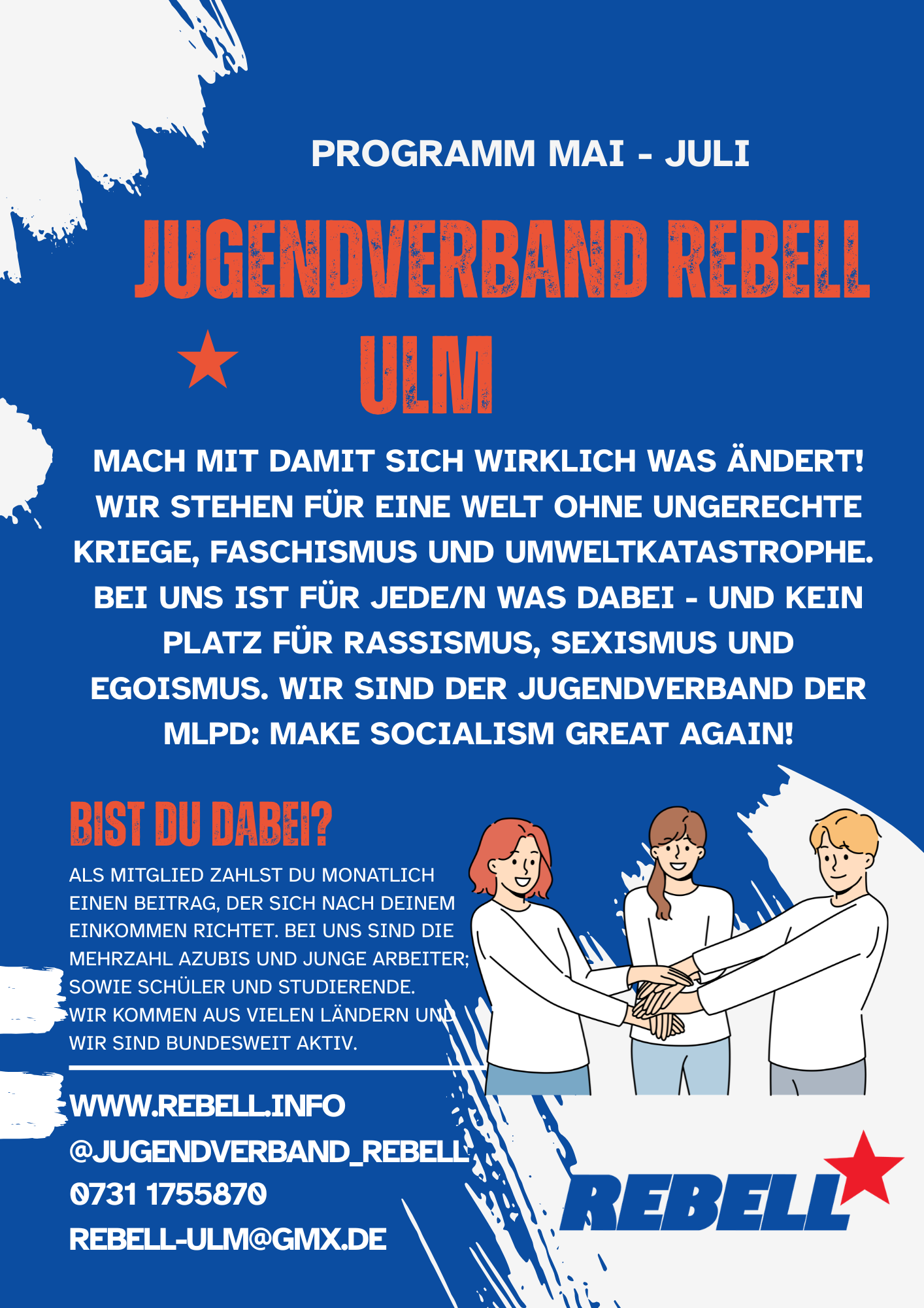 Ulm: Unser REBELL-Programm von Mai bis Juli