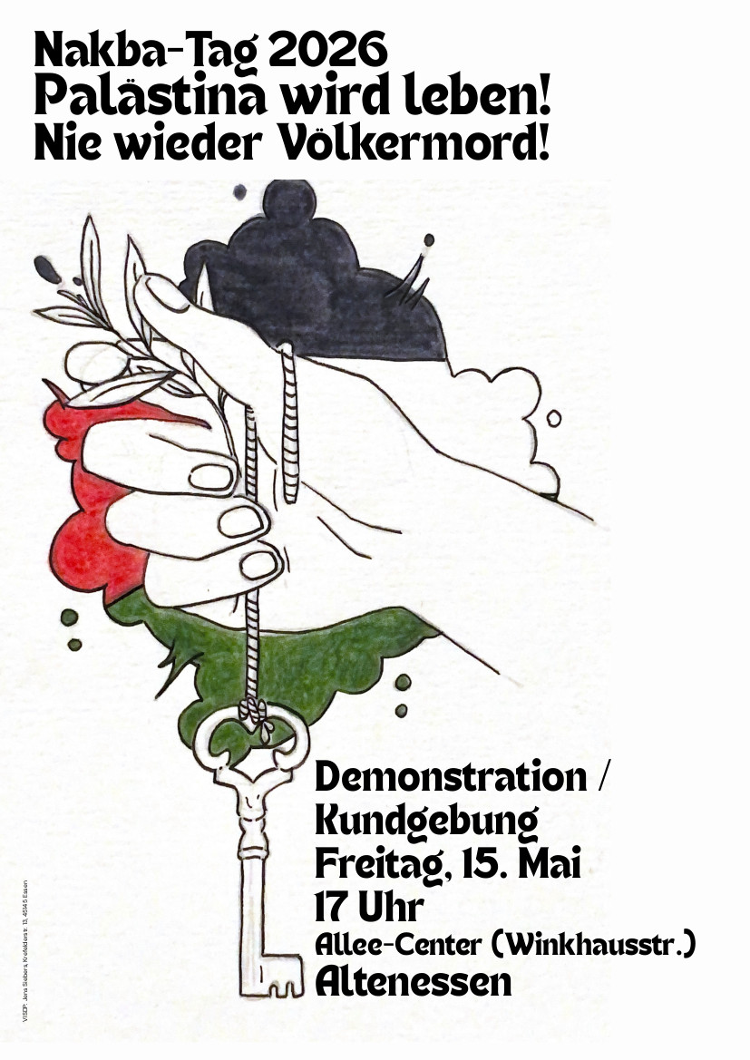 15.5. in Essen: Demonstration zum Nakba-Tag