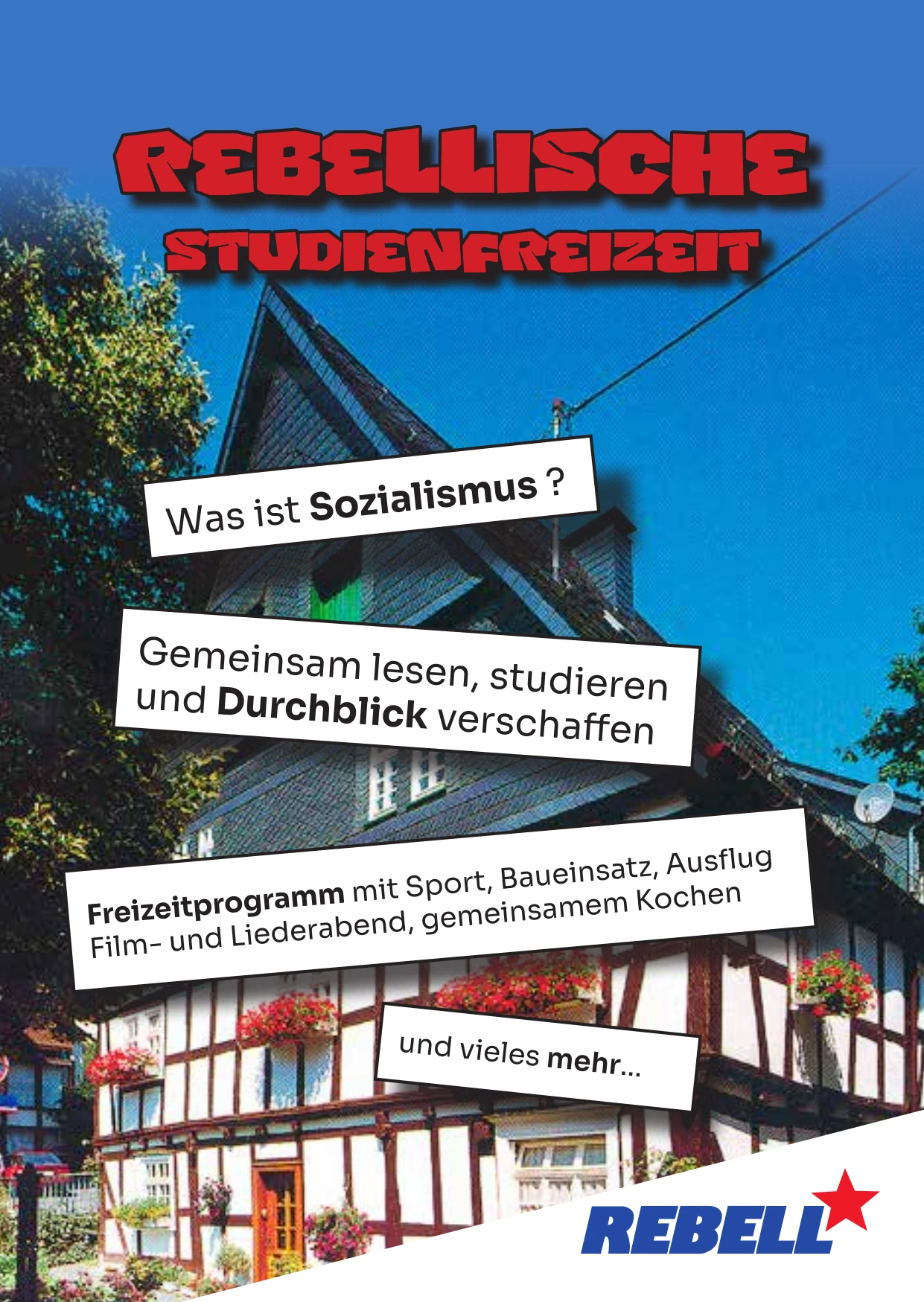 Rebellische Studienfreizeiten – Jetzt mit dem Flyer anmelden