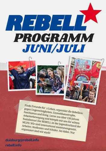Duisburg: Unser REBELL-Programm Juni-Juli