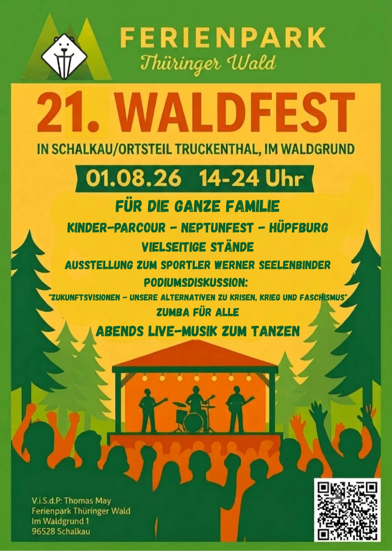 Das Waldfest im Ferienpark Thüringer Wald ruft