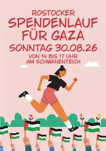 Rostocker Spendenlauf für Gaza am 30.08.