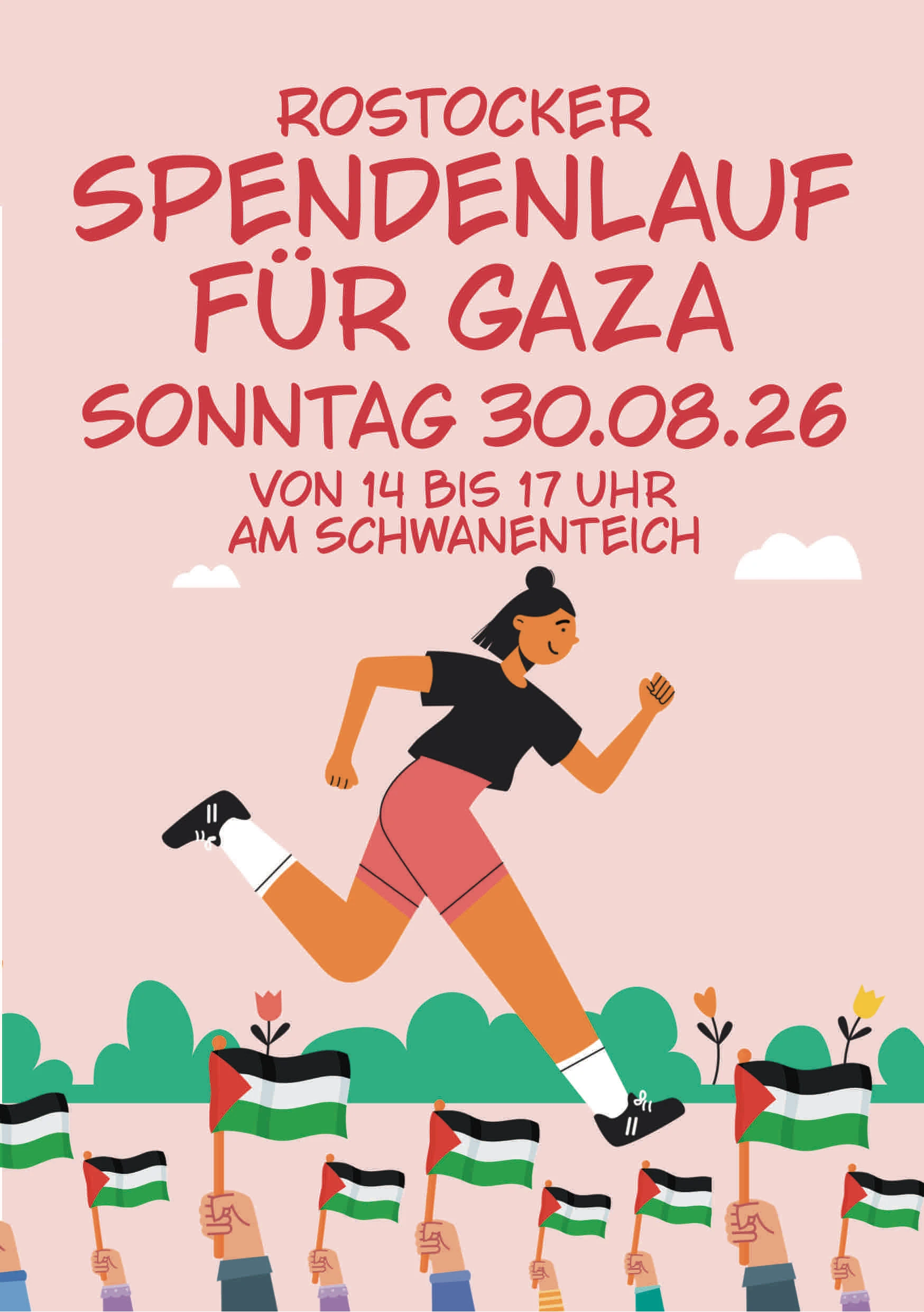 Rostocker Spendenlauf für Gaza am 30.08.