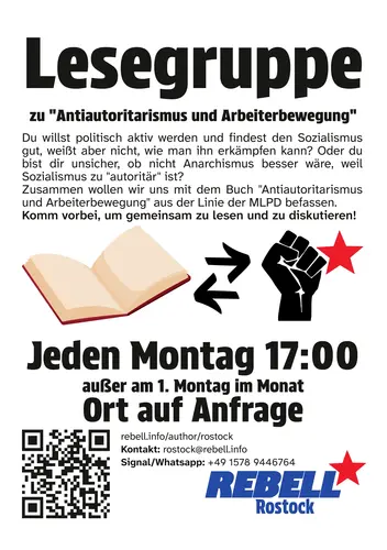 Rostock: Lesegruppe zu „Antiautoriatismus und Arbeiterbewegung“